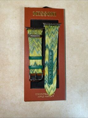 Missoni Yellow & Green Chevron Knit Apple Watch Strap